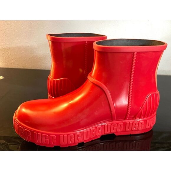 NWOB UGG Drizlita Rain Snow Boots KIDS BIG GIRLS SIZE 4 SAMBA RED UGG 1130361K - Picture 4 of 13